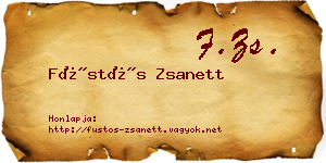 Füstös Zsanett névjegykártya