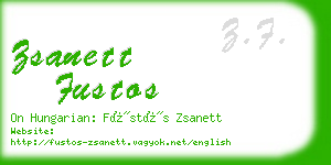 zsanett fustos business card